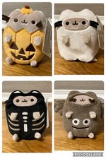 Pusheen Halloween Plush Ghost Skeleton Bat Pumpkin Set of 4 New 2024
