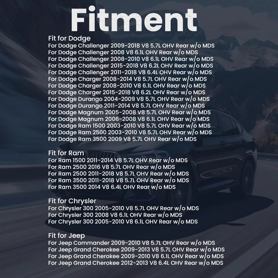 NON MDS Valve Lifters Fits For 5.7L 6.1L 6.2L 6.4L Chrysler Jeep 05-21 Dodge Ram Foto 2 de 4