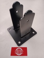 75mm Post Base Socket  Metal Fence Post Anchor Bolt Down 5mm Thick Steel Black