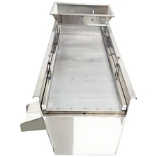 1mm Double Motor Linear Vibrating Screen Electric Sifter 110V Large Feed Port