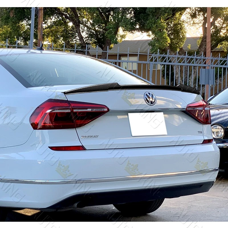 APTO 12-19 VOLKSWAGEN PASSAT M4-STYLE FIBRA DE CARBONO MALETERO PICO DE PATO Foto 4 de 4