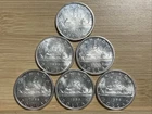 1966 Canada 80% Silver Canadian Silver Dollar Lot (6) Six Coins