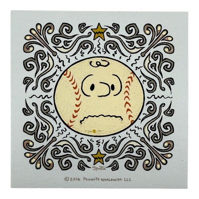 Marq Spusta ''Charlie Brown Baseball Head'' Micro Print