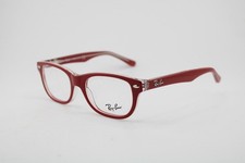 NEW RAY-BAN JUNIOR RB 1555 3852 RED CLEAR AUTHENTIC EYEGLASSES 46-16