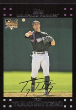 2007 Topps Troy Tulowitzki RC Rookie #135a Card. rookie card picture