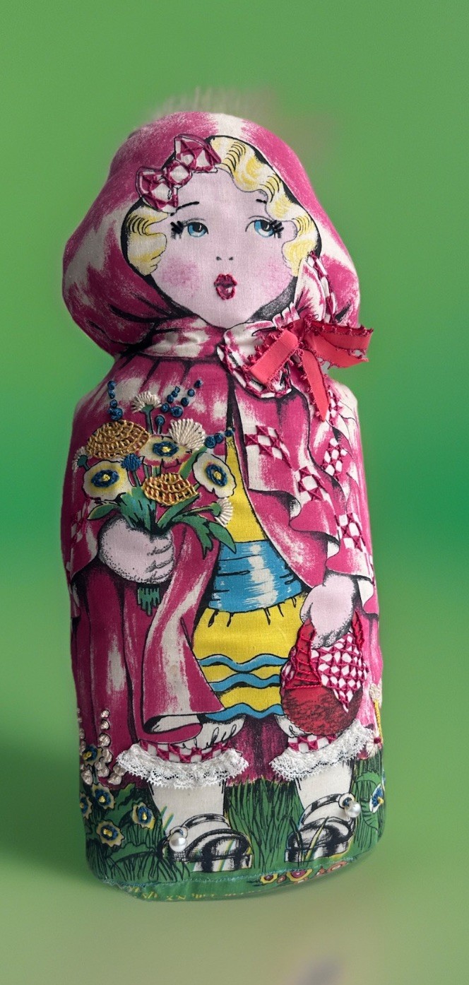 VTG 1977 Into the Woods Little Red Riding Hood Big Bad Wolf 2 Sided Plush Signed