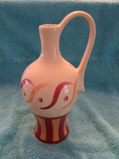 hand-painted ceramic oil cruet, specifically the Gail Pittman Siena Oil Cruet.