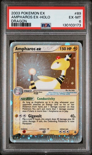 Ampharos ex graded PSA 6 for sale on eBay