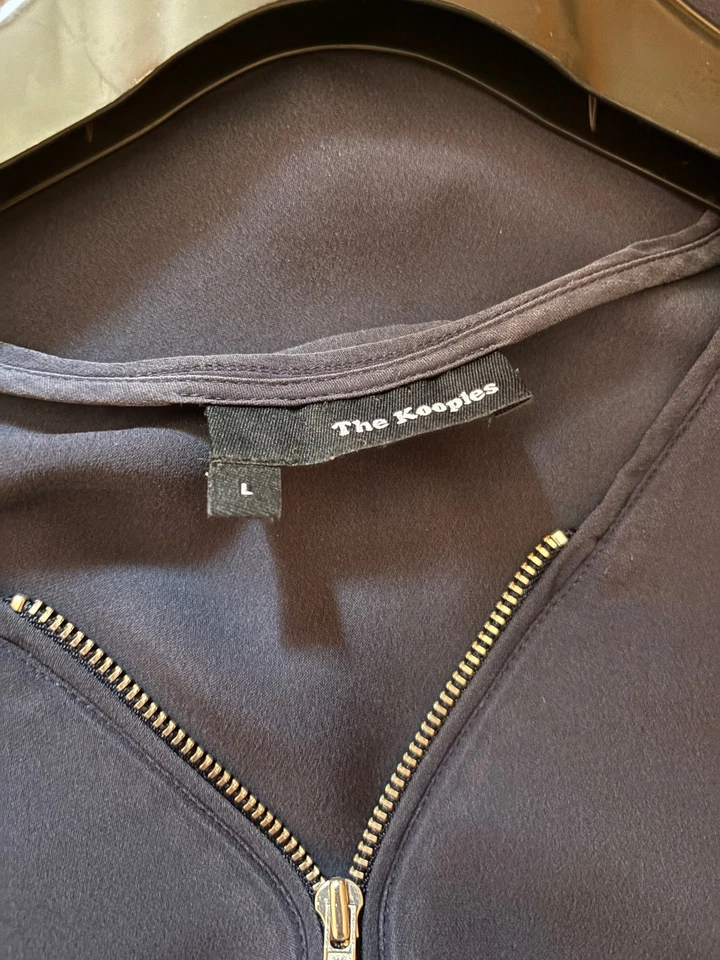THE KOOPLES   blouse noire en soie  taille L ou 40 - Photo 4/4