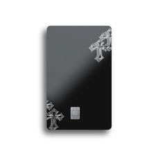 Gothic Crosses Card Skin BLACK 
