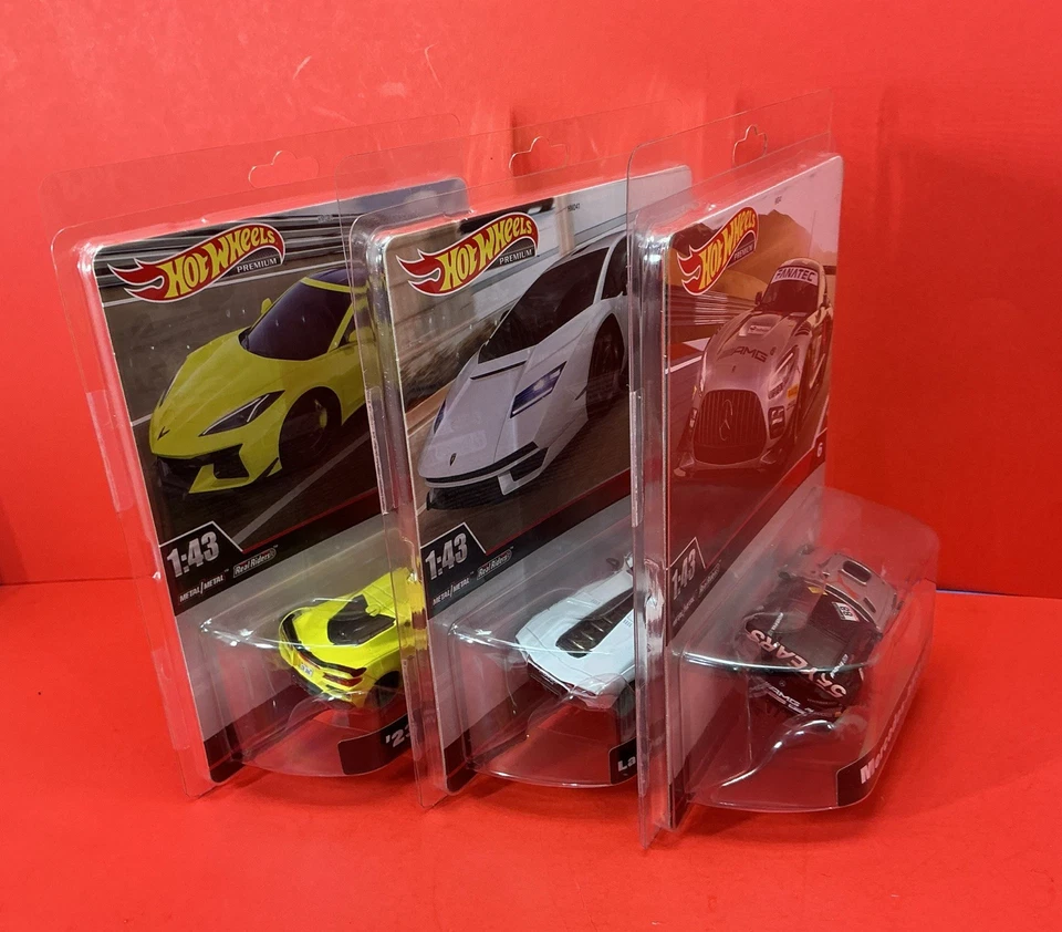 风火轮高级 1: 43 比例科尔维特、兰博基尼、梅赛德斯-AMG GT3 批量 3 件 — 第 4/4 张图片