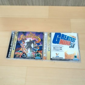 Sega Saturn Console Japan White Bundle 2 Controllers 8 Games Tested St Fighter