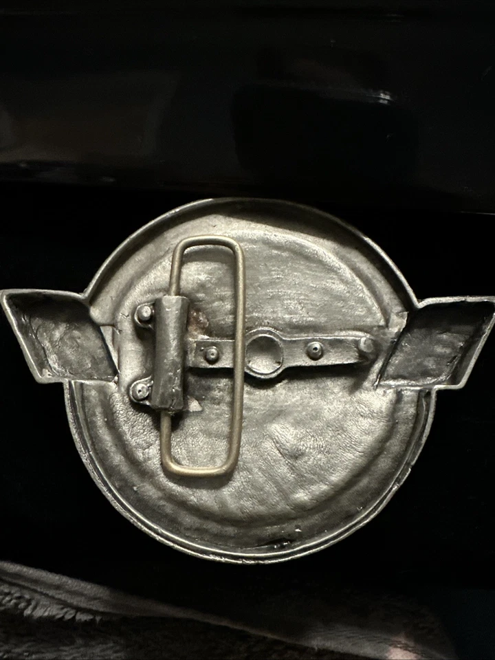 Hebilla de cinturón de peltre chevy corvette 1978 vintage 25 aniversario Foto 3 de 4