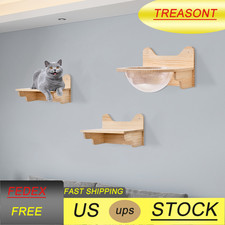 Wall-Mounted Cat Bed Furniture Round Capsule Space Jumping Platforms DIY NEW