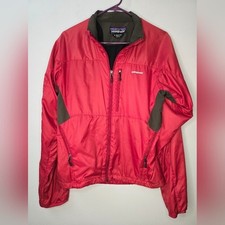 Patagonia Lined Ripstop Windbreaker Jacket Full Zip Red Packable size small