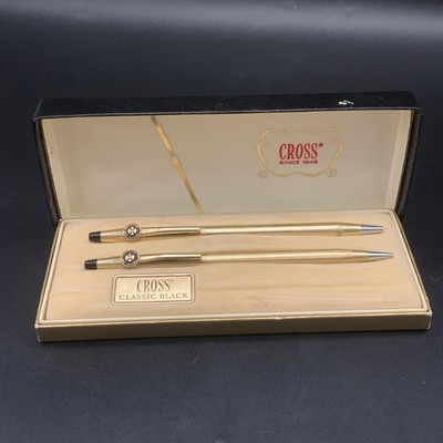 CROSS 12KT GF Control Data Corporation Gold Pen & Pencil Original Box Vintage 