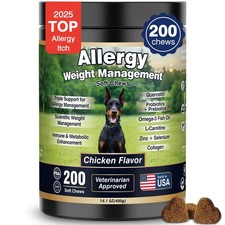 Dog Allergy Relief Chews - Itching Skin, Immune Support, Anti-Itch, Human-Grade
