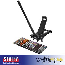 Sealey Low Entry Custom Design Trolley Jack with Rocket Lift 2 Tonne - Black