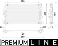 Mahle CR 2592 000P KüHler, MotorküHlung FüR Opel