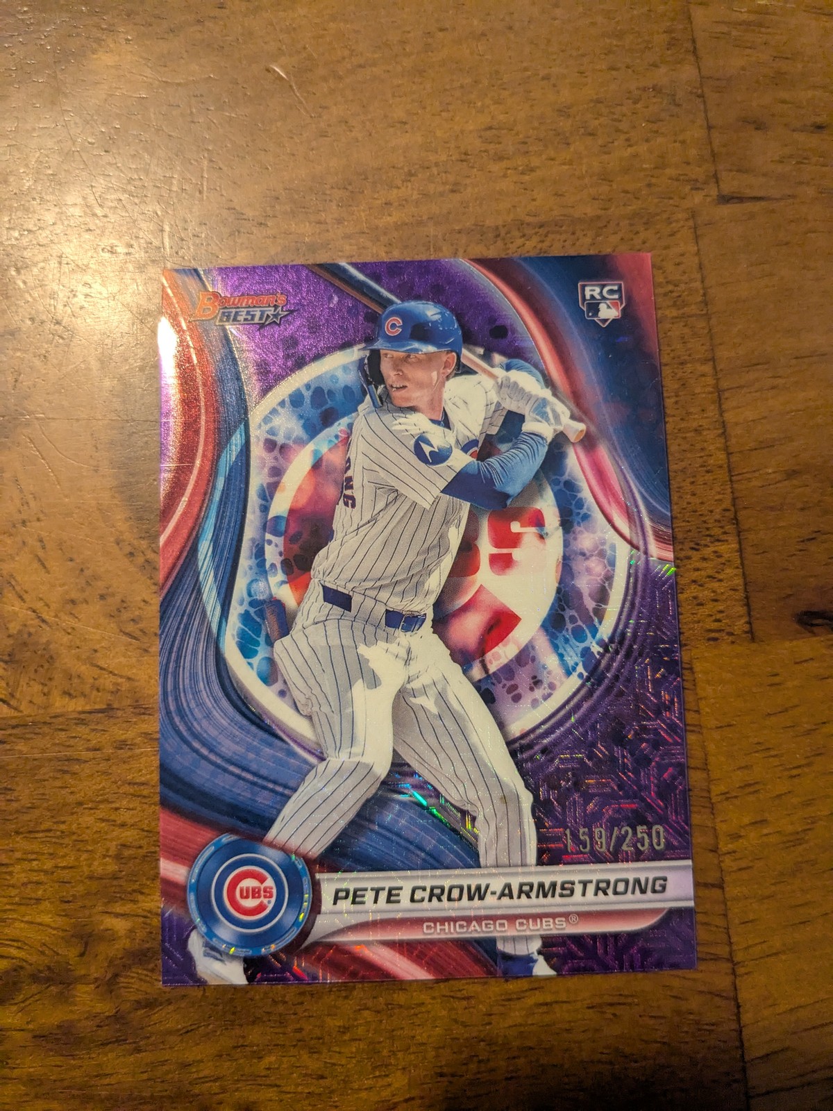 2024 Bowman's Best #17 Pete Crow-Armstrong Purple Mojo Refractors #/250