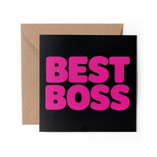 1 x Best Boss Greeting Card - Colleague Happy Birthday #85036