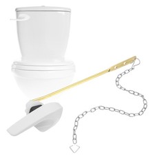 Toilet Handle Lever with Flapper Chain Front Mount, White