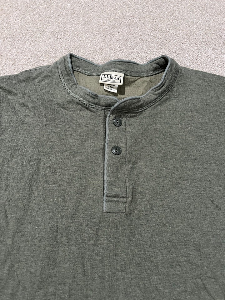 Chemise LL Bean Homme, XL, Rouge, Laine Henley, Deux Couches, River Drivers, Extérieur
