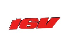 1H6853679G QN5 Rotes 16V Kühlergrill Emblem Schriftzug für VW Golf III MK3 rot