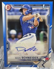 2021 Bowman Paper Davis Schneider Prospect Auto True Blue /150 #PAPR-DS