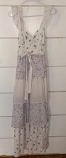 EUC Altar'd State Size Medium Tiered Sweetheart Floral Maxi Dress Smocked Cotton