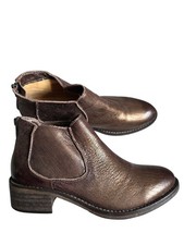 Modern Vintage Metallic Brown Chelsea Ankle B...