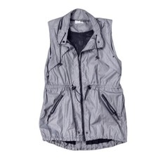 Lou and Gray Utility Cargo Vest Gray Drawstri...