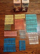 Vintage Perm Rods Lot of 195 Swing Arm/Elastic Plastic Curlers Various Sizes