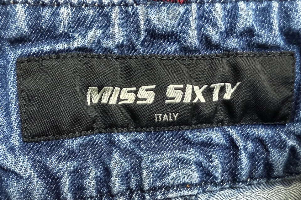 MISS SIXTY ZERO Rock Vinted Jeansrock Faded, used look, Size small W 27 - Bild 3 von 4