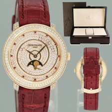MINT PAPERS Patek Philippe 4968/400R-001 Rose Gold Moonphase Pave Diamond Watch