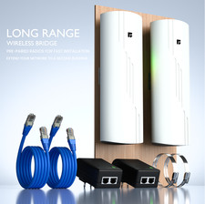 Wireless Bridge Point to Point 5GHz 1000Mbps Outdoor Kit  2 Units P2P 5Km
