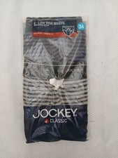 Vintage 2 Pack Jockey Classic Low Rise Mens Briefs Size 36 Striped Y-Front 2004