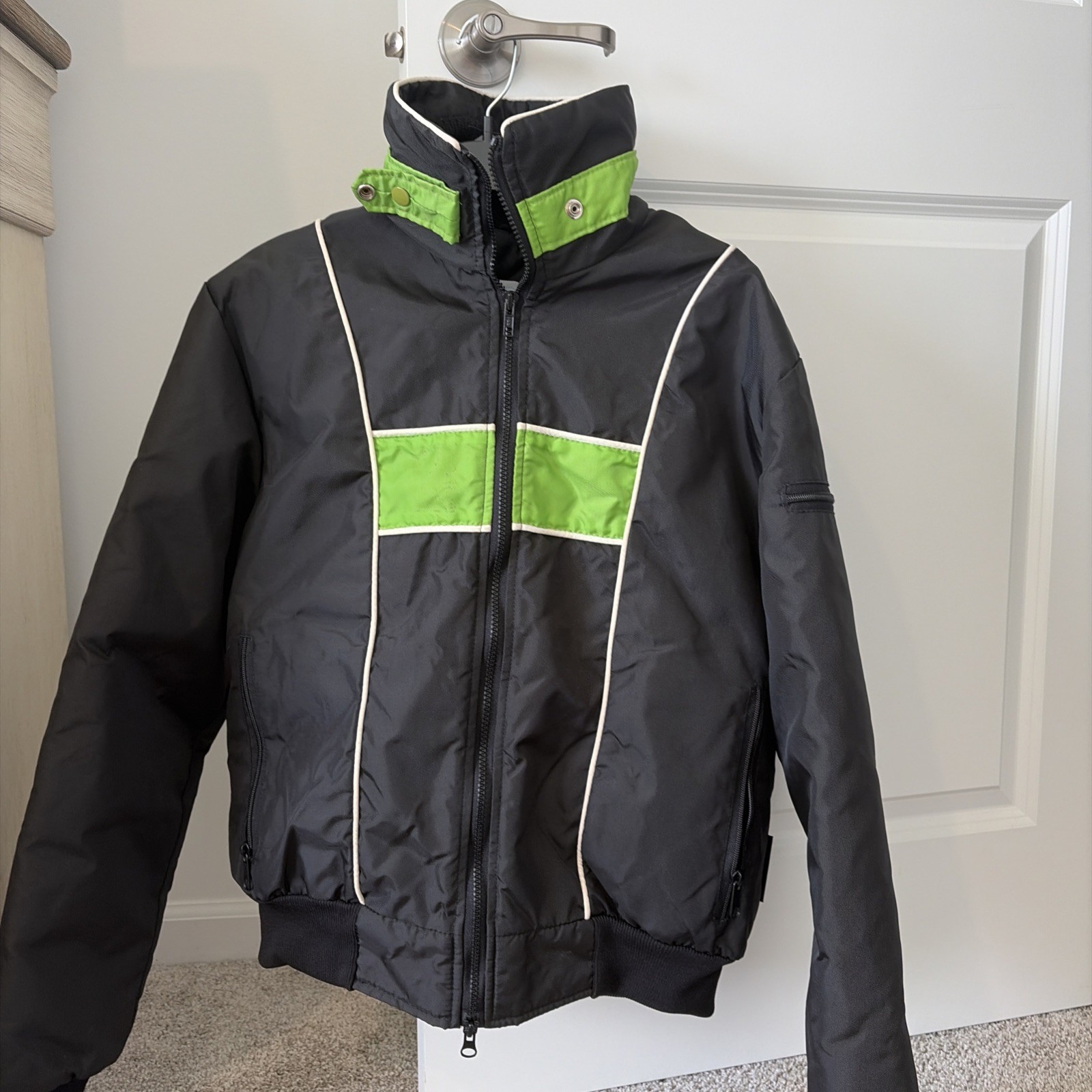 VTG Lakewood Sportswear Snowmobile Ski Jacket Men's XL Tall Black Neon Green US