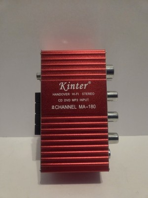 Kinter MA-180 Hi-Fi 2 Channel Stereo Amplifier Red RCA AUX USB Speaker Output