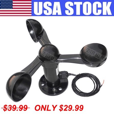 USA 3 Cups Polycarbonate Wind Speed Sensor Voltage Signal Output Anemometer