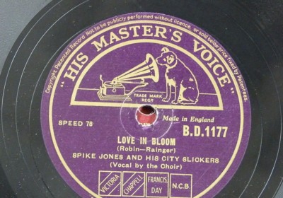 78rpm SPIKE JONES love in bloom / blowing bubble gum