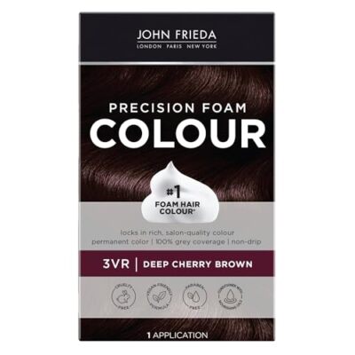 John Frieda Precision Foam Hair Color Deep Cherry Brown Permanent Kit 2 Pack