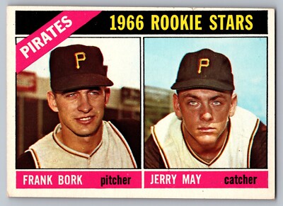 1966 Topps #123 PIRATES ROOKIES FRANK BORK & JERRY MAY NEAR MINT CONDITION