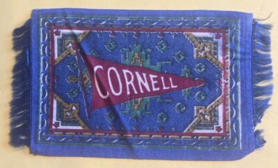 1910 B51 American Tobacco Company Cornell Felt Pennant Blanket Blue Border