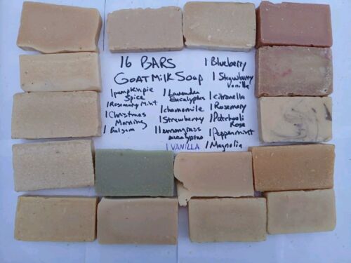 16 BARS HANDMADE GOAT MILK SOAP PURE ESSENTIAL OIL HAPPY GOAT CREAMERY CHEAP LOT - Picture 22 of 22