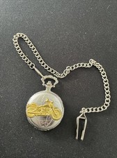 L Jager Potsdam Germany quartz pocket watch silver antique Bike