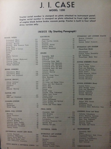 I&T J.I Case Turbo Diesel 4WD 1200 Traction King Tractor Service Repair Manual - Picture 2 of 3