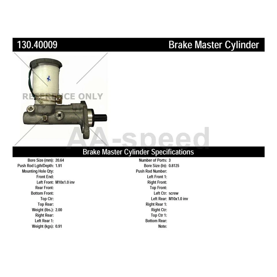 Cilindro maestro de freno centrado para Honda Civic del Sol 1993 1994 1995 1996 1997 Foto 3 de 4