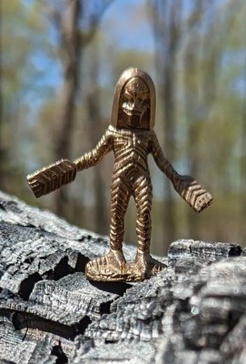 ULTRAMAN ALIEN DADA FIGURE SOLID CAST BRONZE handmade sculpture surreal Kaiju 
