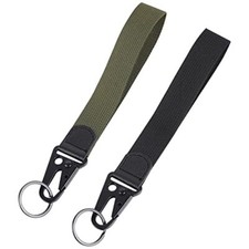 Sliverdew Wrist Lanyard for Keys, 2 Pack Wristlet Keychain Strap Black green